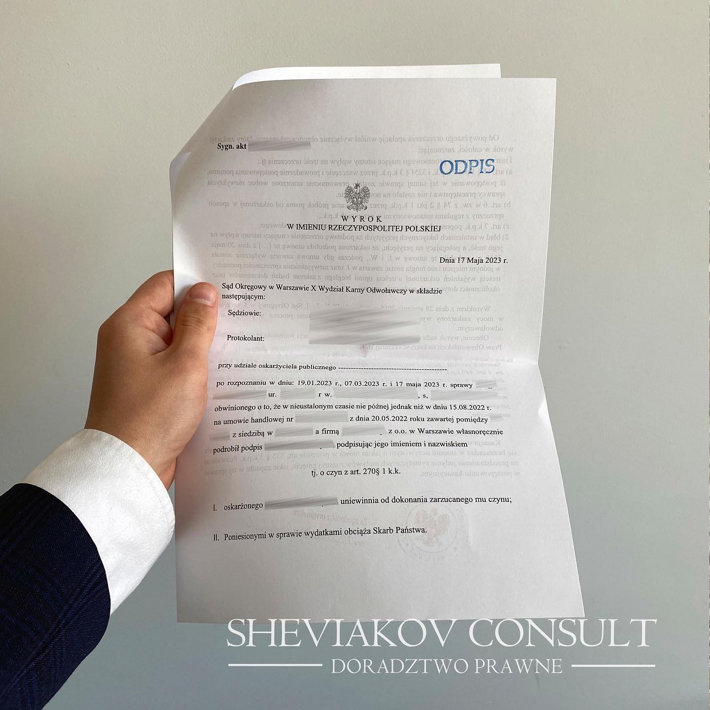 Добились признания невиновности нашего клиента по уголовному делу ?